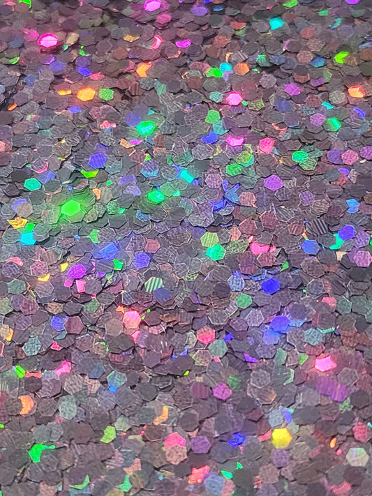 #100 Black Holographic chunky glitter