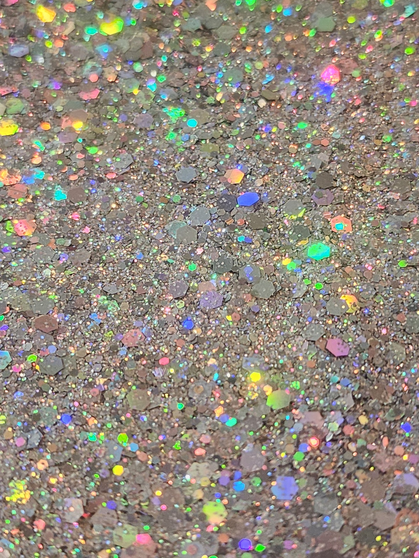 #101 White Holographic chunky glitter