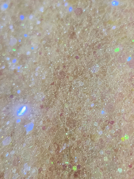 #108 Iris Pink White chunky glitter